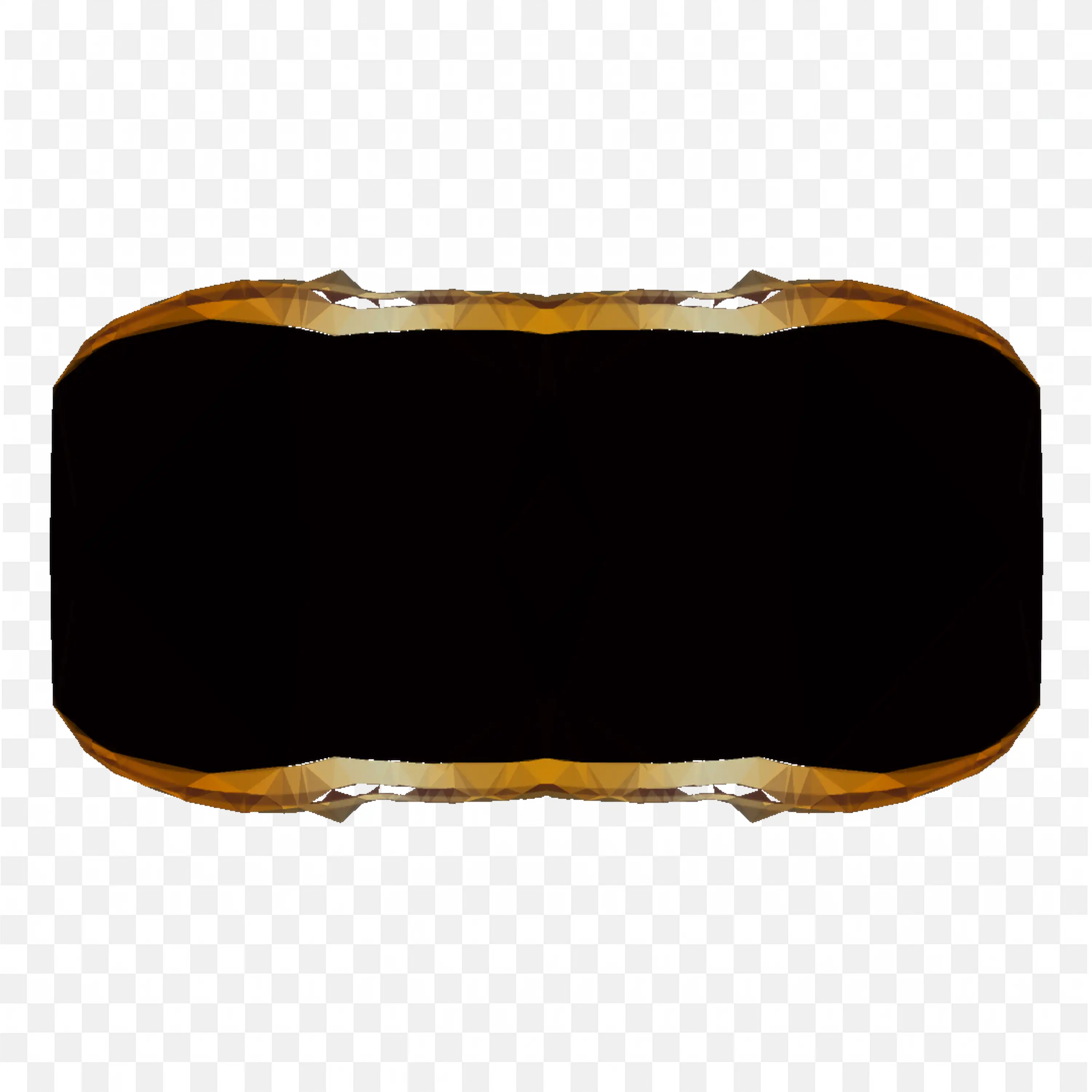 Black and Gold Luxury Label Frame Banner PNG Download File